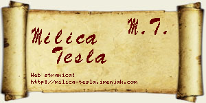 Milica Tesla vizit kartica